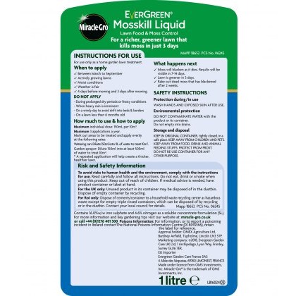 MIRACLE-GRO® Mosskill Liquid Concentrate 1L MIRACLE-GRO® Mosskill Liquid Concentrate 1L