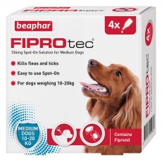 BEAPHAR FIPROtec® Spot-On for Medium Dogs x4 BEAPHAR FIPROtec® Spot-On for Medium Dogs x4