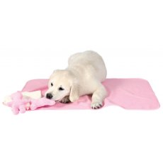 TRIXIE Puppy kit with blanket, toys and towel, pink TRIXIE Puppy kit with blanket, toys and towel, pink