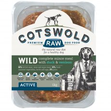 COTSWOLD Wild - Duck and Venison Mince - 80/20 Active - 1kg COTSWOLD Wild - Duck and Venison Mince - 80/20 Active - 1kg