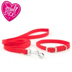 ANCOL Small Bite Softweave Collar Lead Set Red ANCOL Small Bite Softweave Collar Lead Set Red