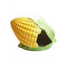 HAPPY PET Small Animal Ceramic Hideout - Corn HAPPY PET Small Animal Ceramic Hideout - Corn