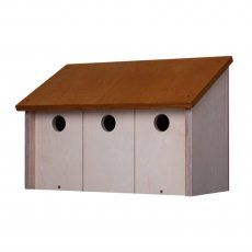 JOHNSTON & JEFF Oakham Sparrow Nest Box Teak Roof JOHNSTON & JEFF Oakham Sparrow Nest Box Teak Roof