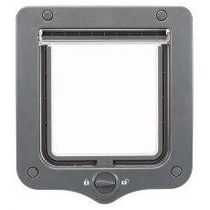 TRIXIE 2-Way cat flap, 20 × 22 cm, grey TRIXIE 2-Way cat flap, 20 × 22 cm, grey