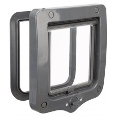 TRIXIE 2-Way cat flap, 20 × 22 cm, grey TRIXIE 2-Way cat flap, 20 × 22 cm, grey
