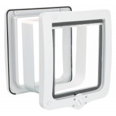 TRIXIE 4-Way cat flap XXL, with tunnel, 24 × 28 cm, white TRIXIE 4-Way cat flap XXL, with tunnel, 24 × 28 cm, white