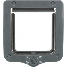 TRIXIE 4-Way cat flap, 20 × 22 cm, grey TRIXIE 4-Way cat flap, 20 × 22 cm, grey