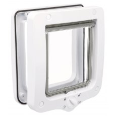 TRIXIE 4-Way cat flap, 20 × 22 cm, white TRIXIE 4-Way cat flap, 20 × 22 cm, white