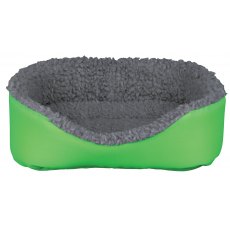TRIXIE Cuddly bed for small animals, 35 × 28 cm, grey/green TRIXIE Cuddly bed for small animals, 35 × 28 cm, grey/green