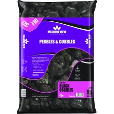 PEBBLES & COBBLES Ebony Black Cobbles 30-60mm - Large Bag PEBBLES & COBBLES Ebony Black Cobbles 30-60mm - Large Bag