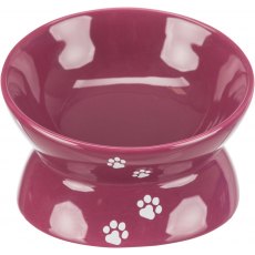 TRIXIE Bowl, elevated, ceramic, 0.5 l/ø 13 cm, berry TRIXIE Bowl, elevated, ceramic, 0.5 l/ø 13 cm, berry