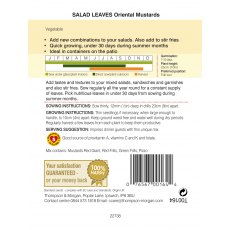 Salad Leaves - Oriental Mustards Salad Leaves - Oriental Mustards