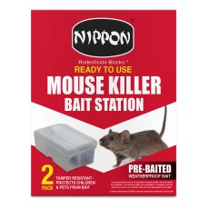 NIPPON Ready To Use Mouse Killer Bait Station 2Pk *NEW* NIPPON Ready To Use Mouse Killer Bait Station 2Pk *NEW*