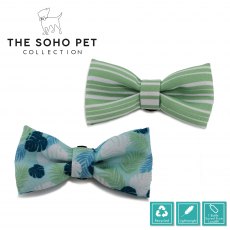 Stripe/Leaf Patterned Bow Tie Stripe/Leaf Patterned Bow Tie