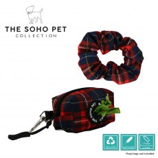 Tartan Patterned Poop Bag and Scrunchie Tartan Patterned Poop Bag and Scrunchie