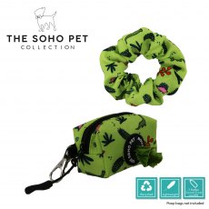 Dino Patterned Poop Bag and Scrunchie Dino Patterned Poop Bag and Scrunchie