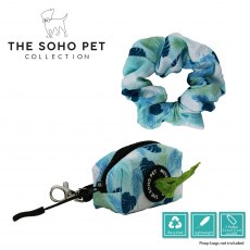Leaf Patterned Poop Bag and Scrunchie Leaf Patterned Poop Bag and Scrunchie