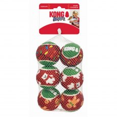 KONG Holiday SqueakAir Balls 6pk Medium KONG Holiday SqueakAir Balls 6pk Medium