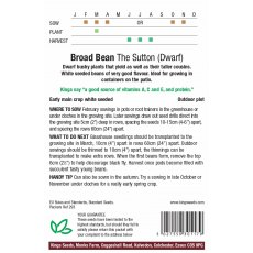 Broad Bean The Sutton (Dwarf) Broad Bean The Sutton (Dwarf)