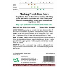 Climbing French Bean Cobra Climbing French Bean Cobra