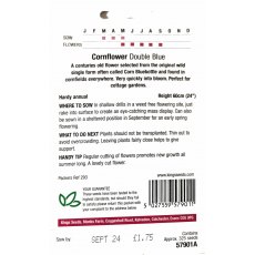 Cornflower Double Blue Cornflower Double Blue