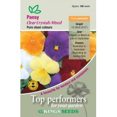 Pansy Clear Cyrstals Mixed Pansy Clear Cyrstals Mixed