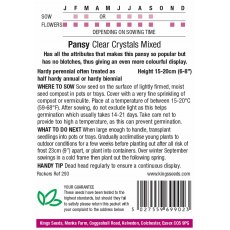 Pansy Clear Cyrstals Mixed Pansy Clear Cyrstals Mixed