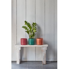Chevron Emerald Planter H15cm D15cm Chevron Emerald Planter H15cm D15cm