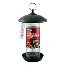 GARDMAN Black Steel Large Peanut Feeder GARDMAN Black Steel Large Peanut Feeder