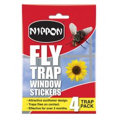 NIPPON Fly Trap Window Stickers 4 traps NIPPON Fly Trap Window Stickers 4 traps