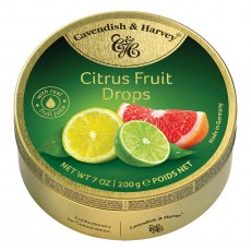 Cavendish & Harvey Travel Tin Citrus Fruit Drops 200g Cavendish & Harvey Travel Tin Citrus Fruit Drops 200g