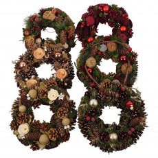 Christmas Wreath 30cm - Mixed Colours Christmas Wreath 30cm - Mixed Colours