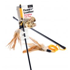 Feath 'r' Leath Cat Dangler Feath 'r' Leath Cat Dangler