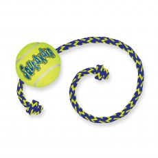 KONG SqueakAir Tennis Ball with Rope Medium KONG SqueakAir Tennis Ball with Rope Medium