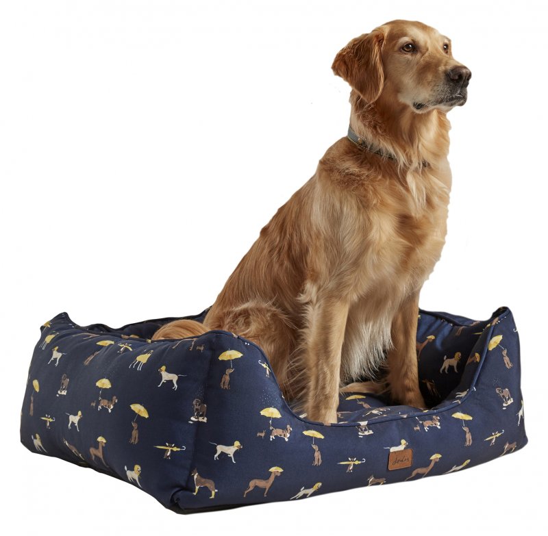 Joules - Dog Print Box Bed Medium - Willowbrook Nursery and Garden Centre